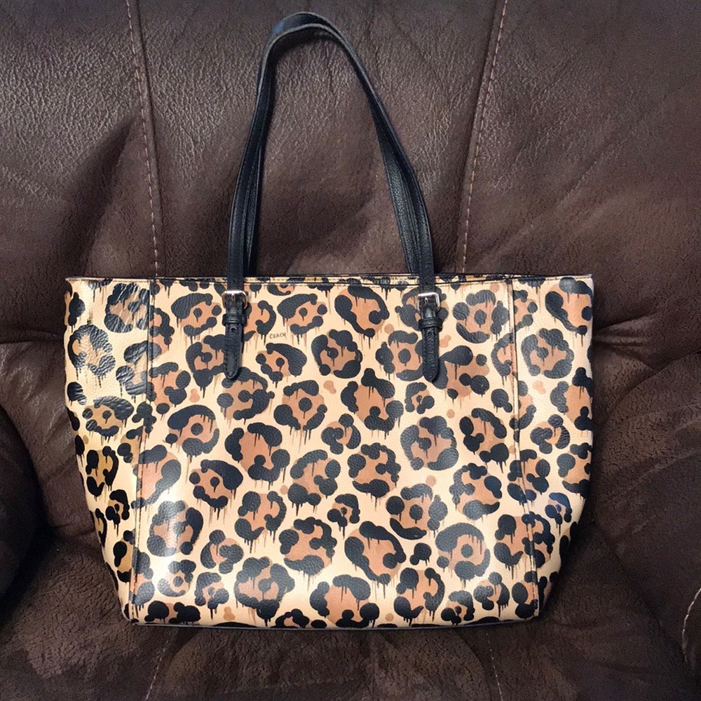 Leopard Print Authentic Coach Purse - Picture 2 of 7